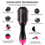 One Step Hair Dryer And Volumizer Hot Air Brush, Hair Dryer Brush