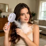 Electric Nano Mist Hair Brush | Rechargeable Spray Comb